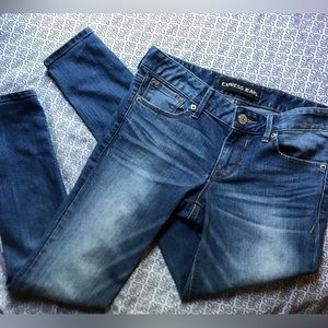 Express  Distressed Low Rise Jeans